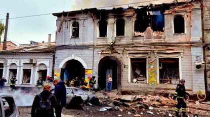 One Russian missile hit a kindergarten