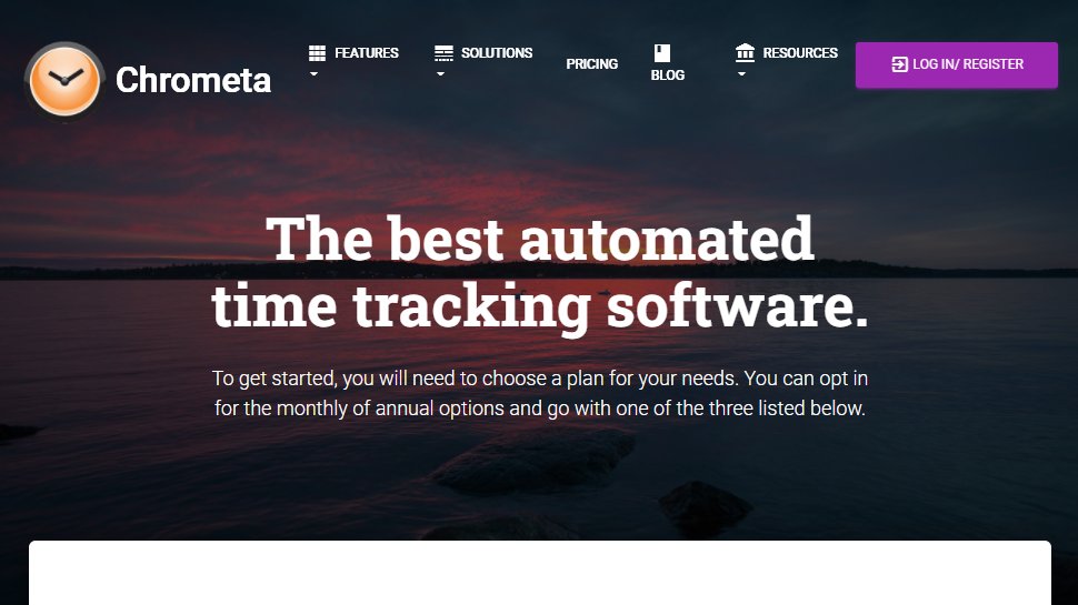 Website screenshot for Chrometa