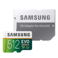 Samsung EVO 512GB microSDXC card |