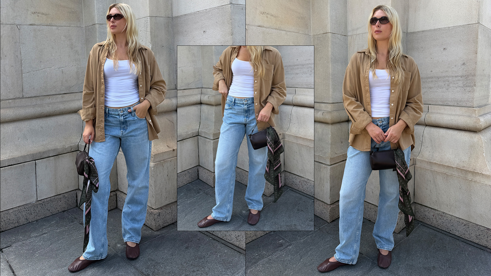 editor wearing gap denim