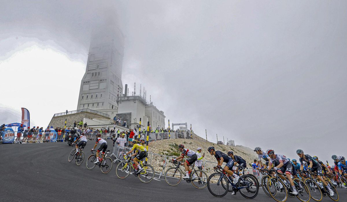 Tour de France 2021 108th Edition 11th stage Sorgues Malaucene 1989 km 07072021 Tadej Pogacar SLO UAE Team Emirates Patrick Konrad AUT Bora Hansgrohe photo Jan De MeuleneirPNBettiniPhoto2021