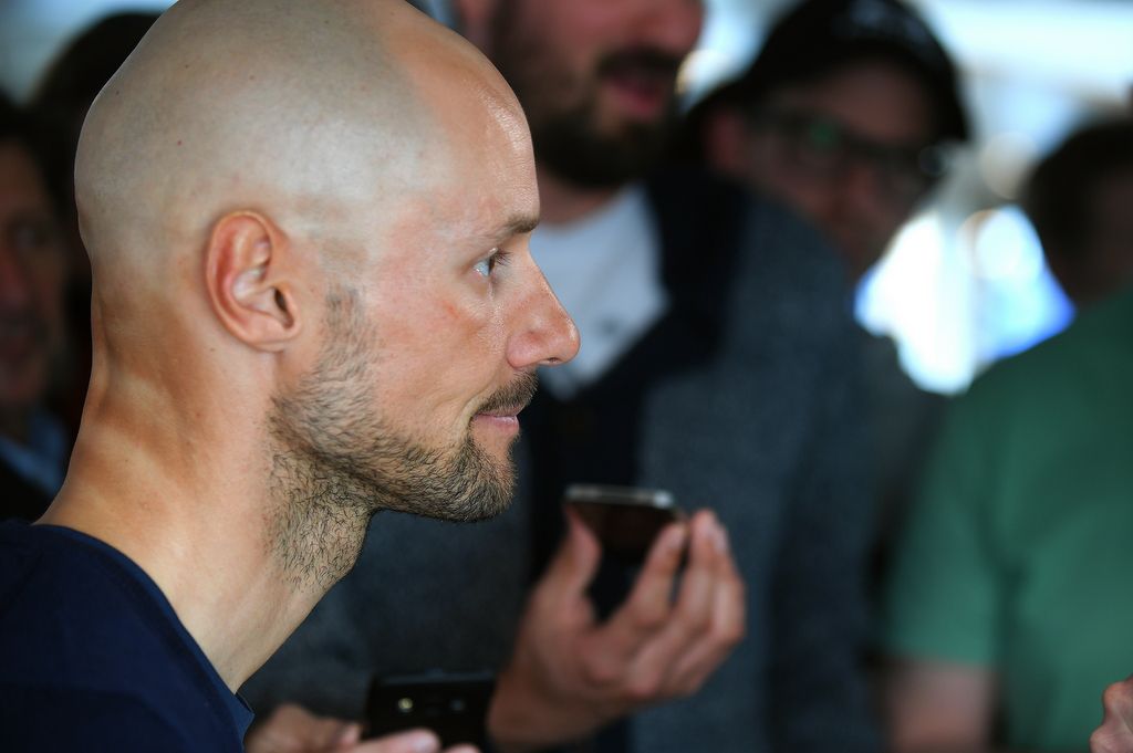 Tom Boonen during his final pre-race Tour of Flanders press conference