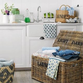 laundry with basket and drawer