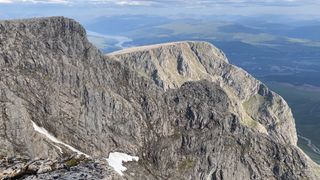 Three Peaks Challenge: Ben Nevis looking down from the summit