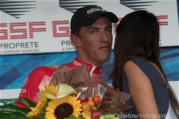 Damien Gaudin in the combination classification jersey.