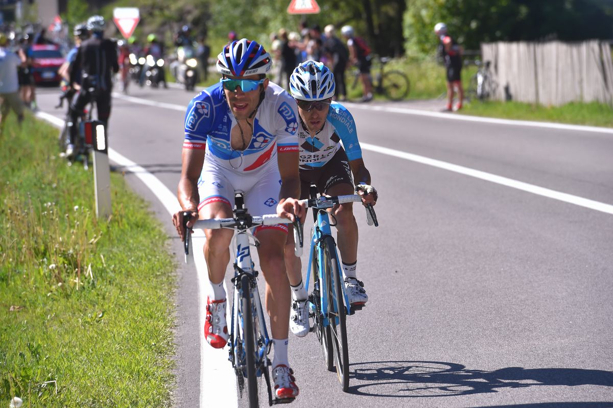Thibaut Pinot with Domenico Pozzovivo (AG2R La Mondiale)