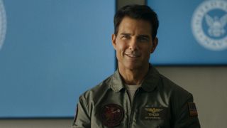 Tom Cruise in uniform as Maverick in Top Gun: Maverick