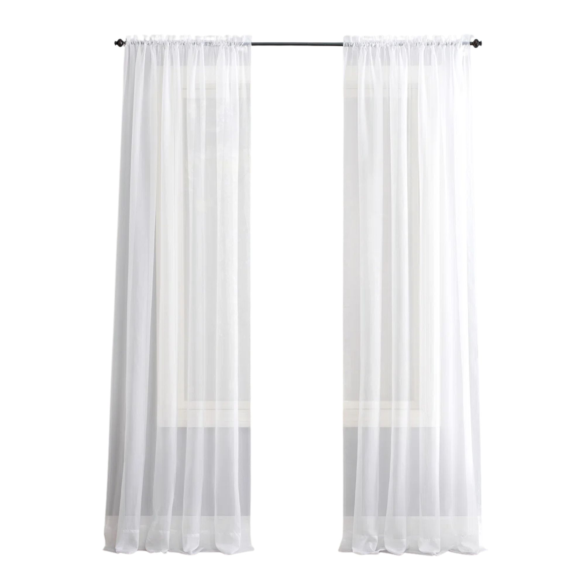 White net curtains