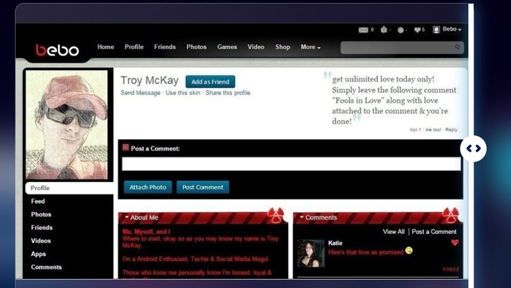 Revamped versions of websites from the past