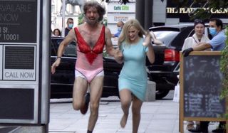 Borat Subsequent Moviefilm Borat and Tutar run on the streets of New York