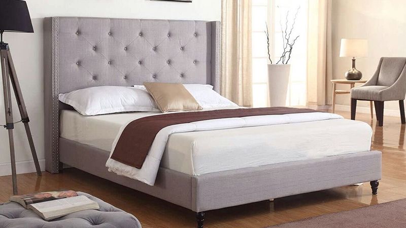 Home Life Premiere Upholstered Linen Platform Bed 