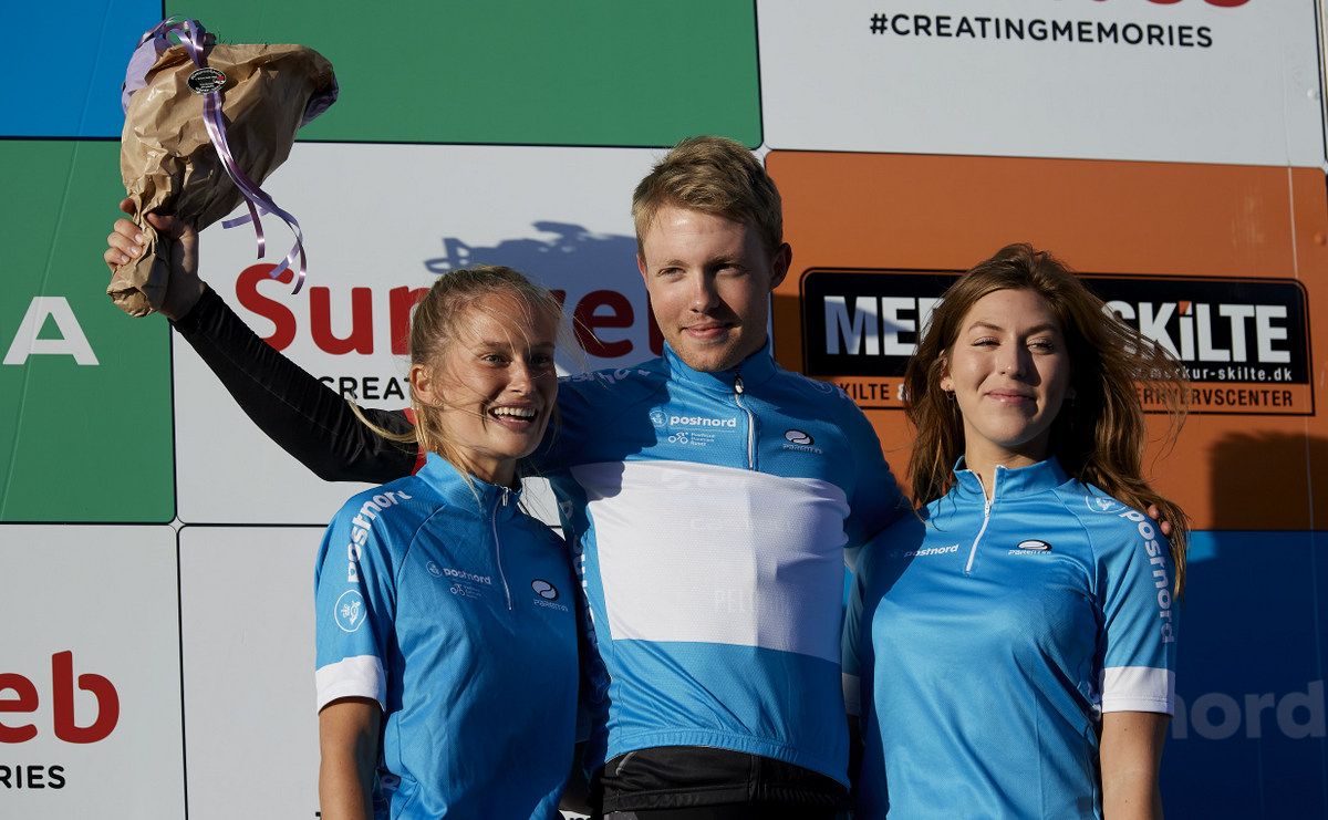 Casper Pedersen (Team Giant-Castelli) in the Tour of Denmark race leader's jersey