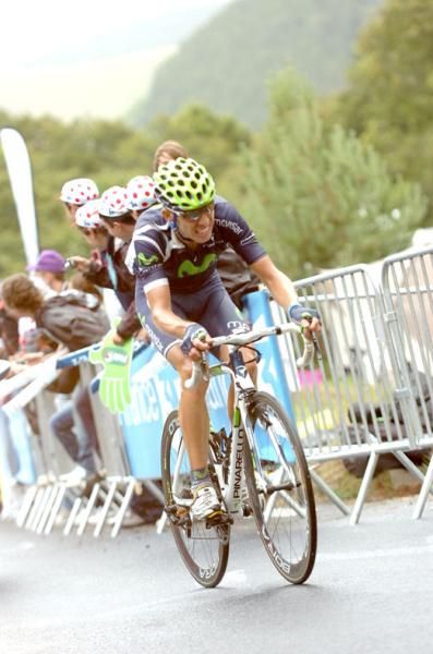 Rui Costa (Movistar) presses towards the biggest win of his career.