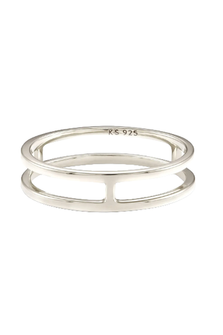 Kendra Scott Bennett Double Band Ring in Sterling Silver (Was $55) 