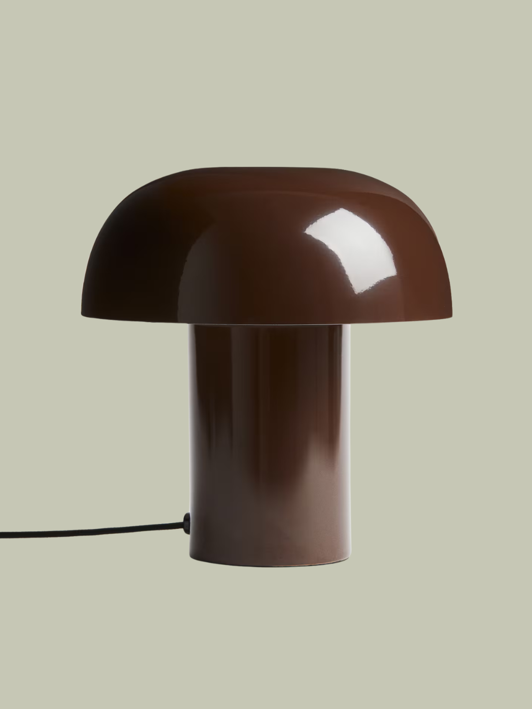 A dark brown metal table lamp from H&amp;amp;M