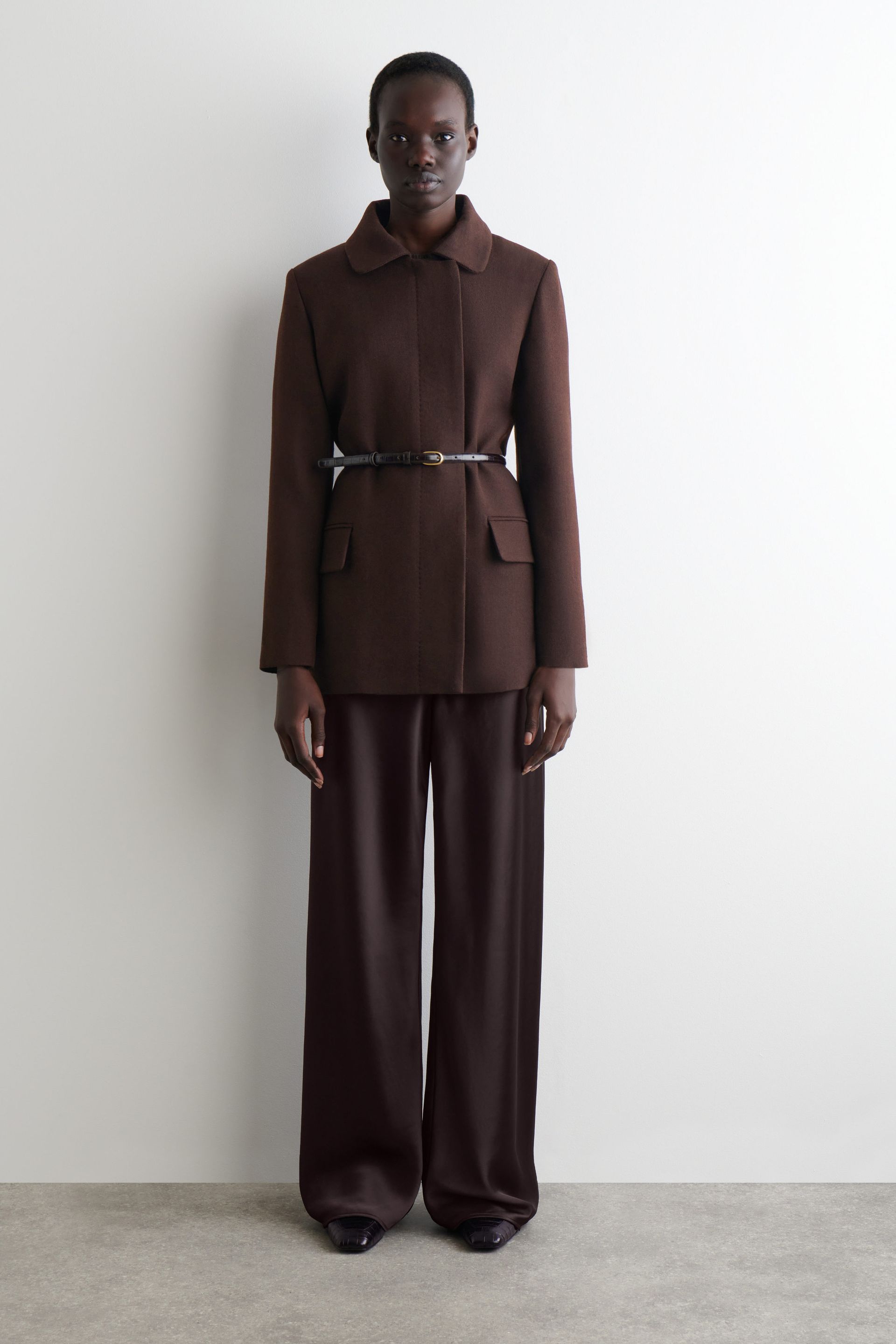 Satin Wide-Leg Trousers