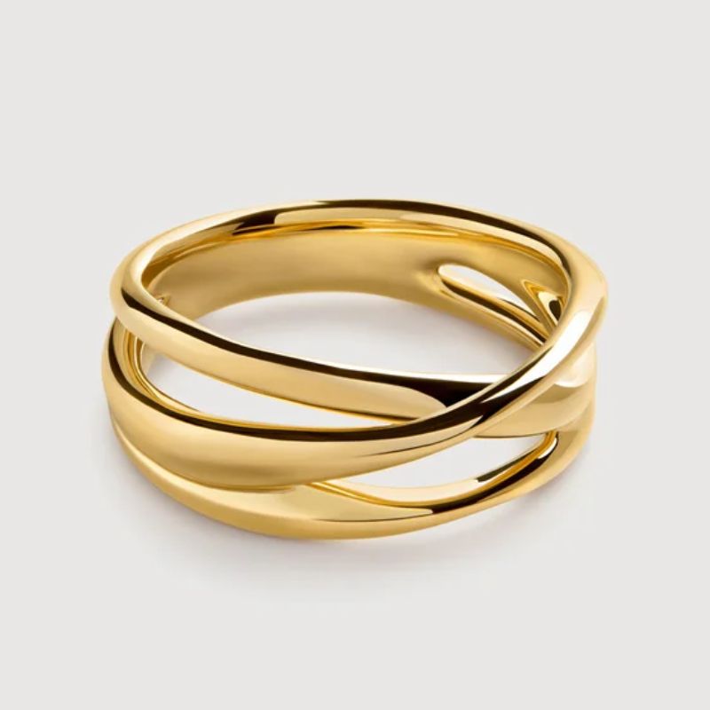 gold double strand ring