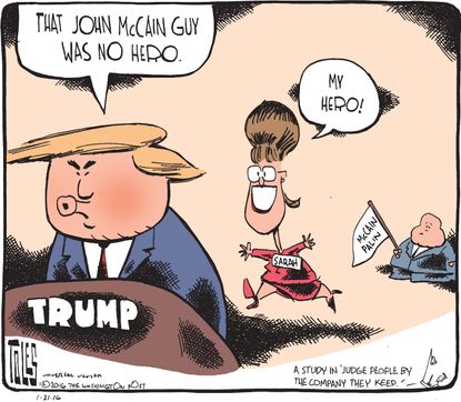 Political cartoon U.S. Palin McCain Trump