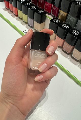 Manicure with Chanel Ballerina nail polish