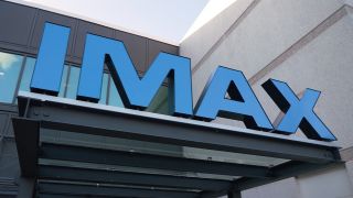 IMAX Logo on a sign.