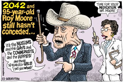 Political cartoon U.S. GOP Alabama Roy Moore