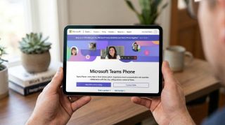 screenshot of microsoft teams homepage on a tablet 