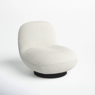 Boucle accent chair.