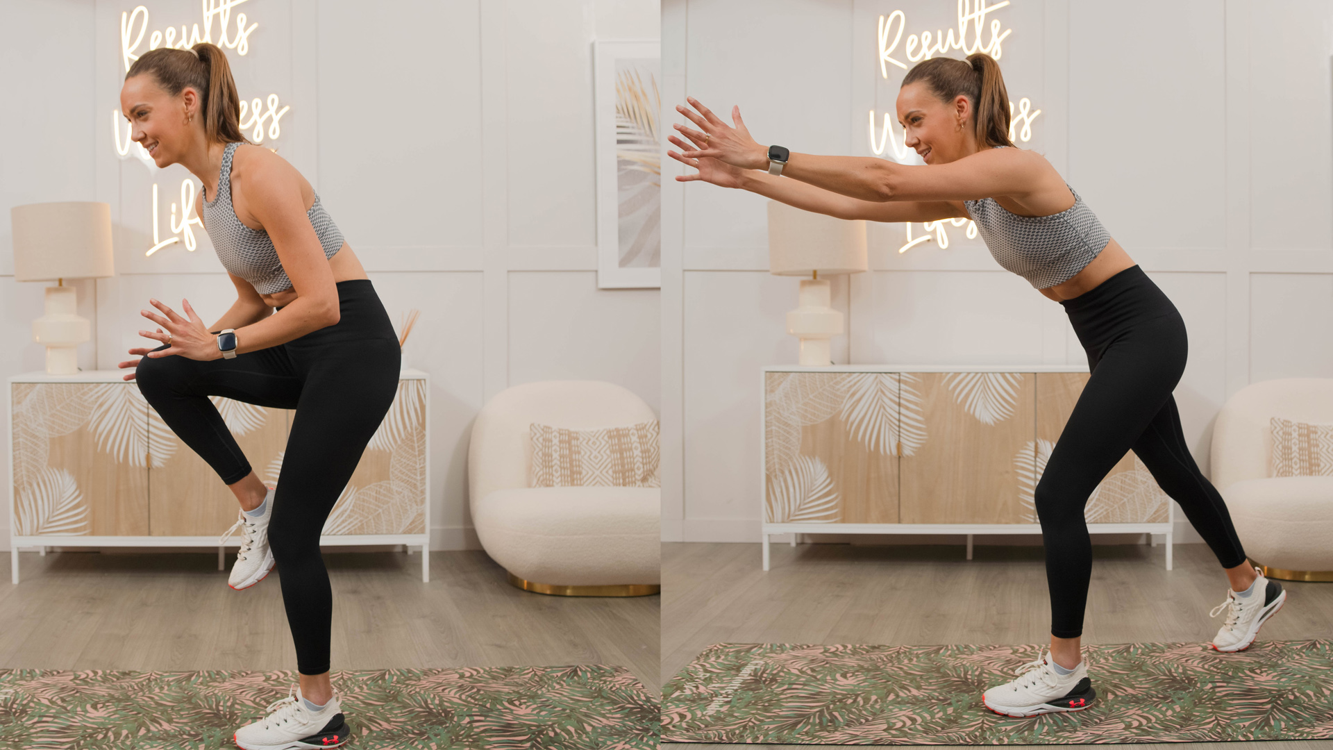 Jenny Francis-Townson performing the knee ins exercise