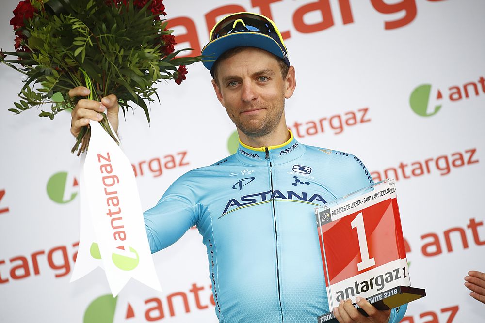 Tanel Kangert (Astana) gets the combative rider of the day award