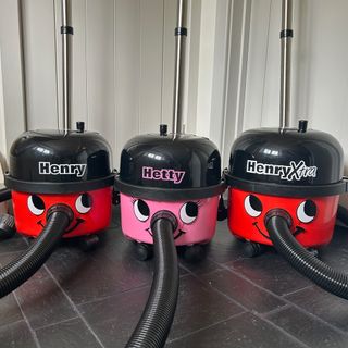3 Henry vacuums during testing together
