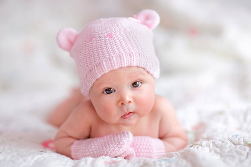 Newborn baby girl