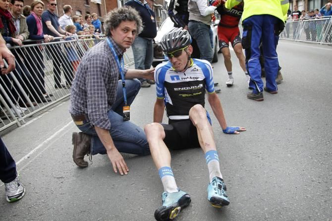 Paul Voss (NetApp-Endura) was one of the riders who crashed in the hectic Gent-Wevelgem finale