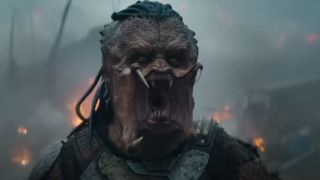 A screaming young Predator in Predator: Badlands