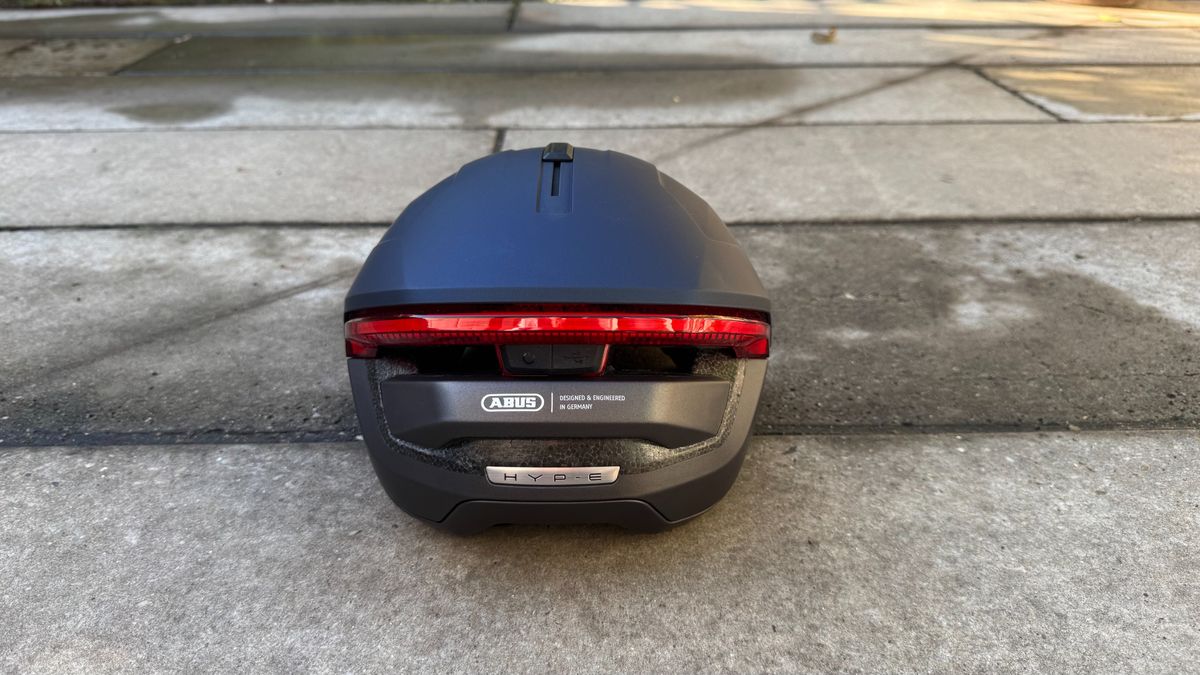 The Abus Hyp-E helmet rear view