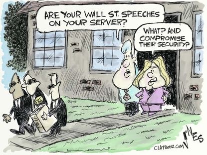 Political Cartoon U.S. Bill Hillary Clinton