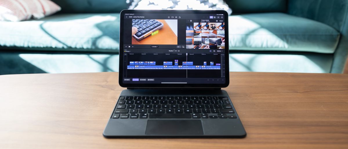 Final Cut Pro being used on an iPad