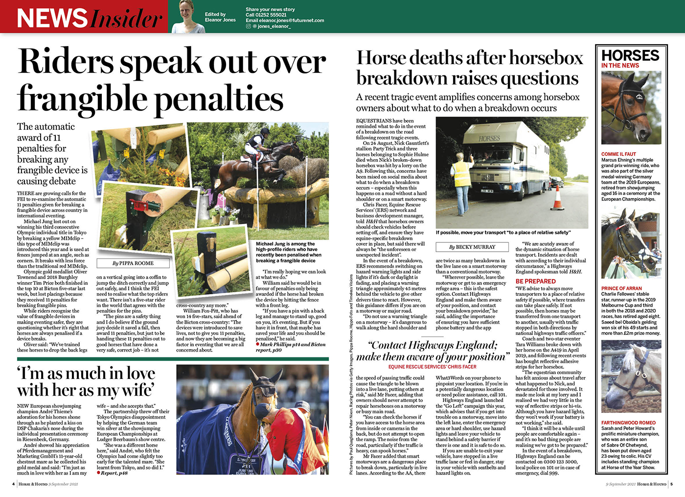 H&amp;amp;H 9 Sept 2021: News