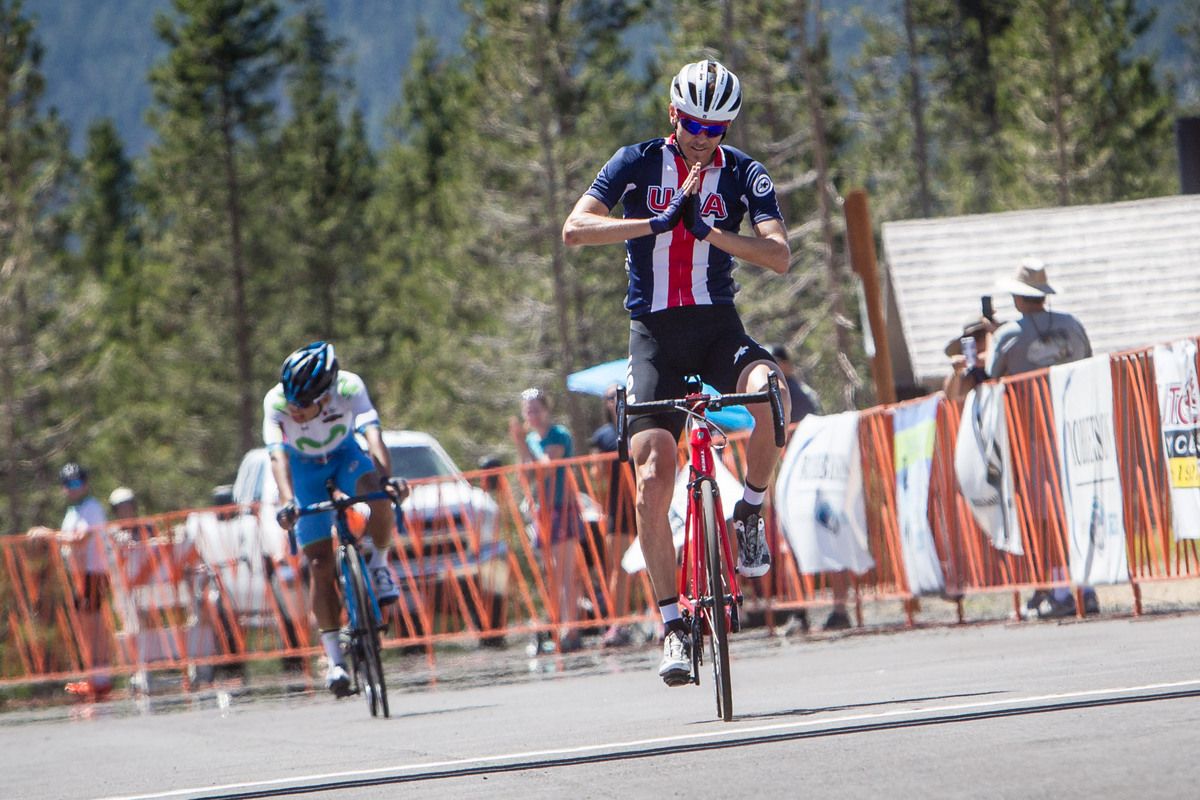 Peter Stetina (USA) takes the win