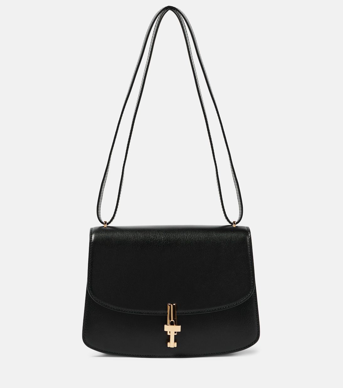 Sofia Leather Tote Bag in Black - the Row