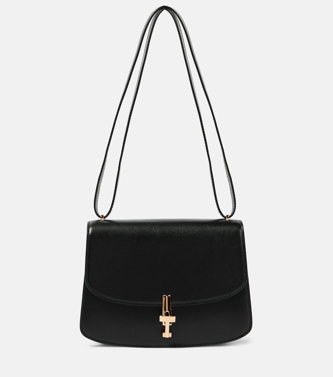 Sofia Leather Tote Bag in Black - the Row