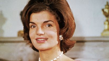 Jackie Kennedy on a white background