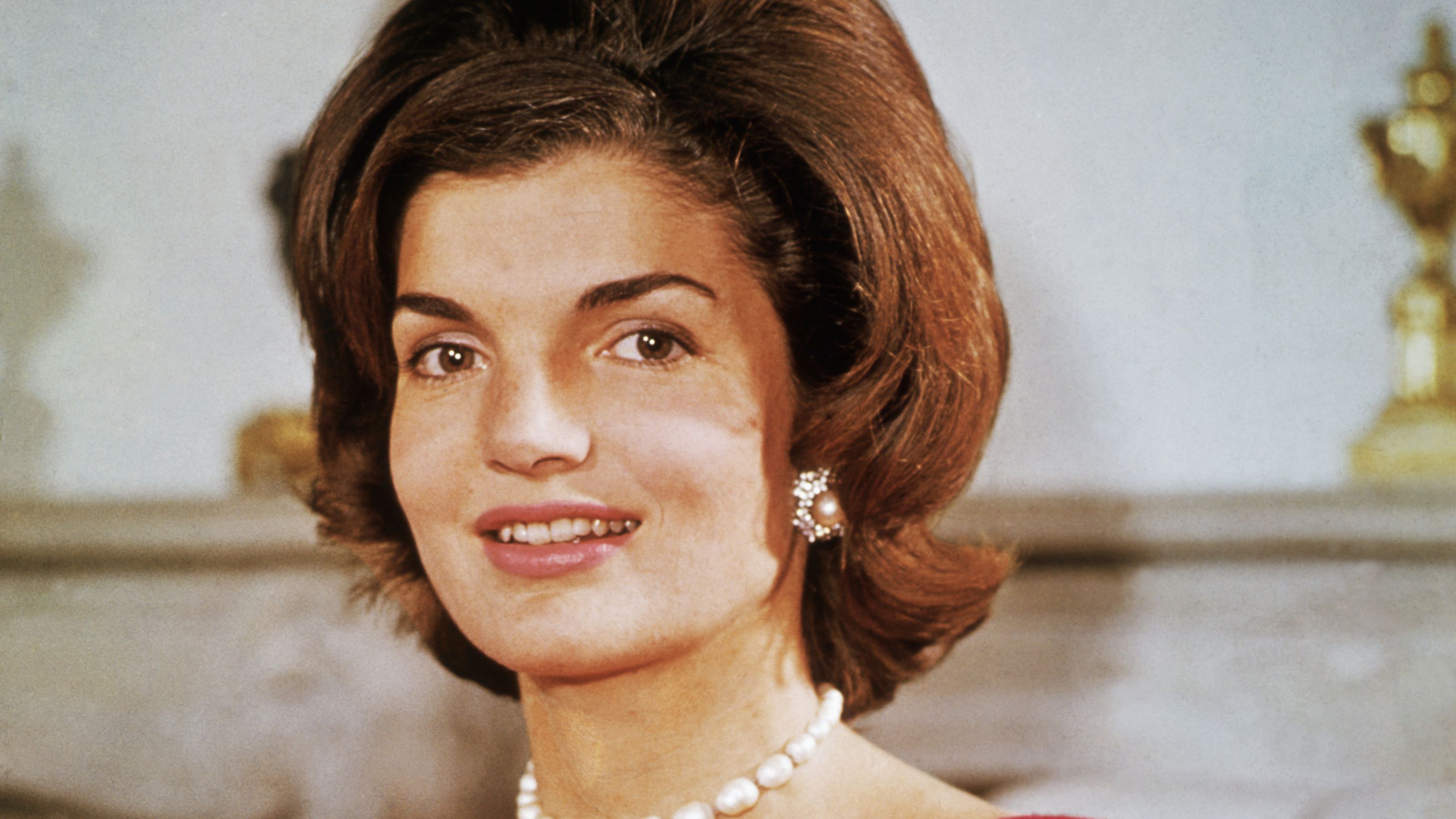 Jackie Kennedy on a white background
