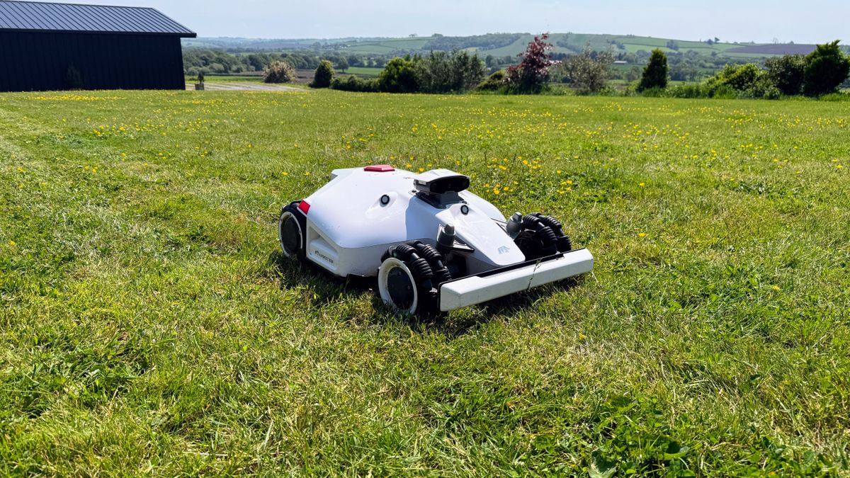 Mammotion LUBA 2 AWD 5000H Robot Lawn Mower being tested in writer's home