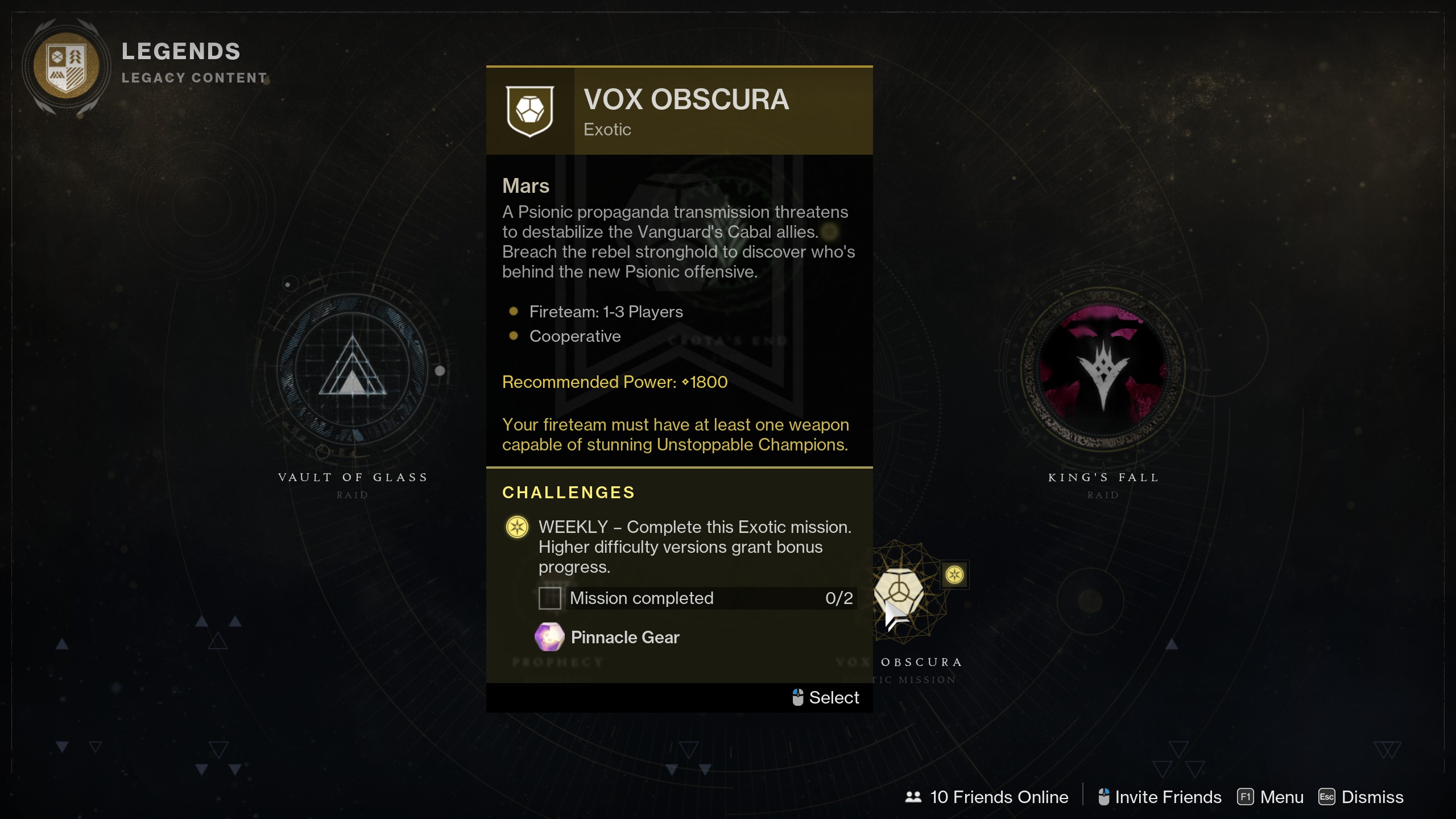 Destiny 2 breech-loaded grenade launcher - Vox Obscura