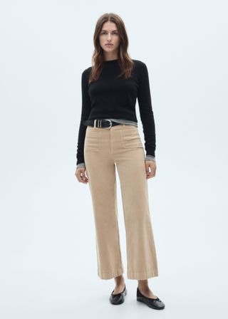 Catherin Culotte Corduroy Pants - Women | Mango Usa