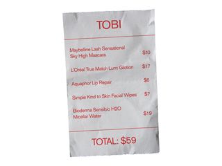 Tobi Henney Drugstore Heroes receipt