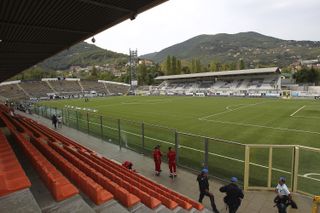General view of the Stadio Alberto Picco ahead of Spezia vs Reggina Calcio in Serie B in September 2012.