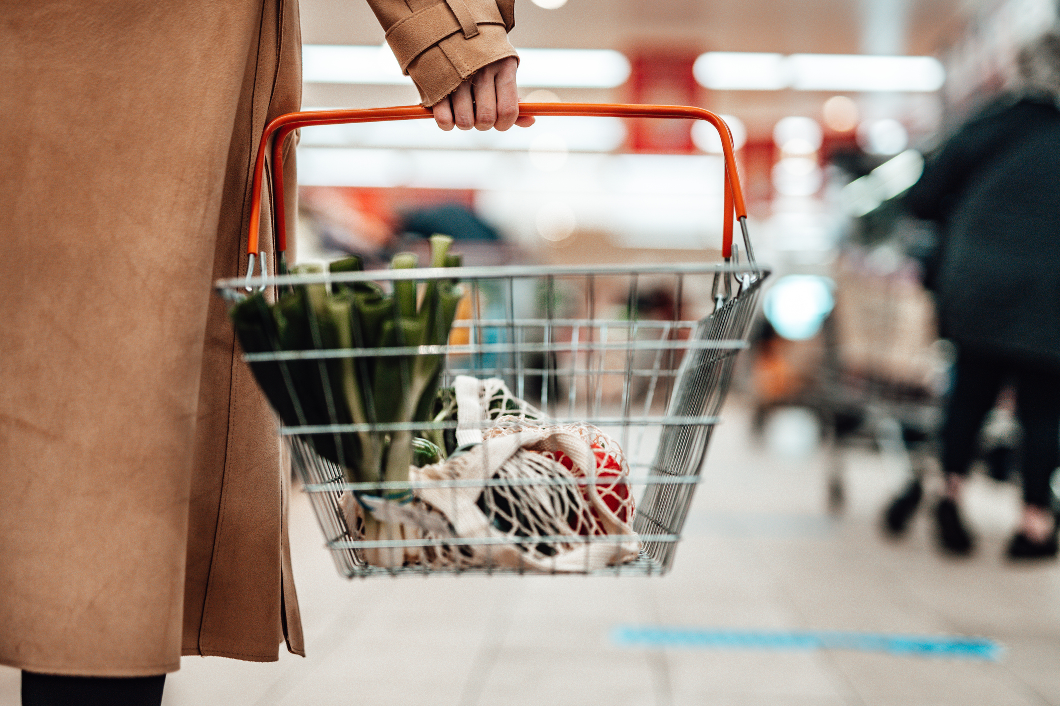 Shopping basket reflecting UK inflation measures