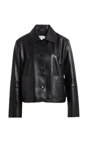 Nordstrom, Crop Leather Jacket