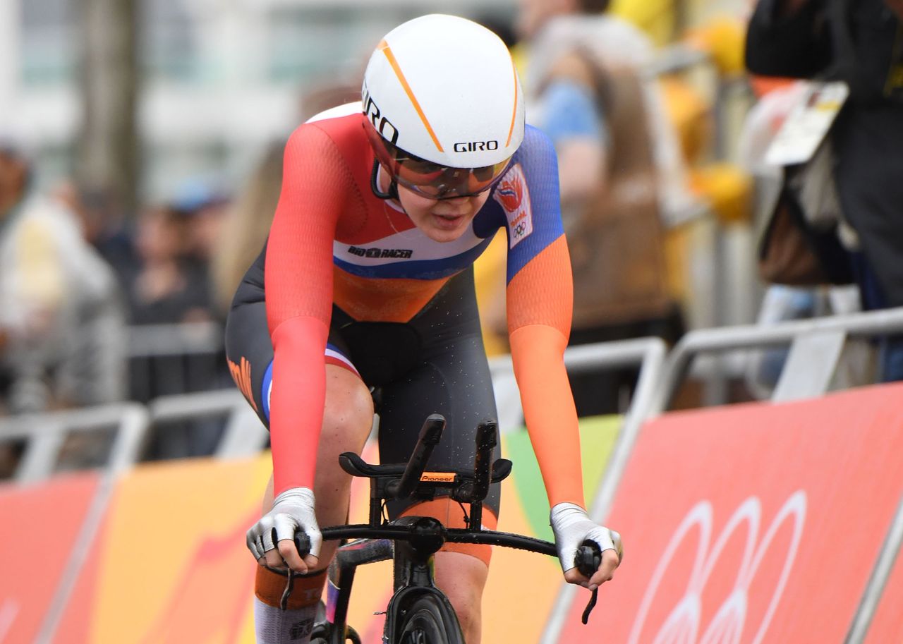 Anna van der Breggen winning bronze at the Rio 2016 Olympic Games